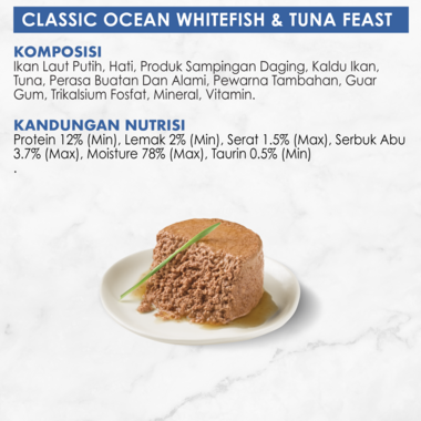FANCY FEAST Adult Classic Ocean Whitefish Tuna Feast Wet Cat Food