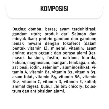 PRO PLAN Dog Puppy Sensitive Digestion All Size Lamb Komposisi