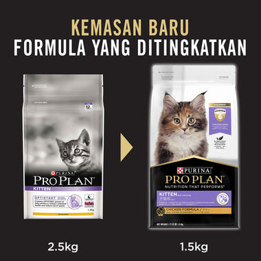 makanan kucing proplan kitten chicken formula