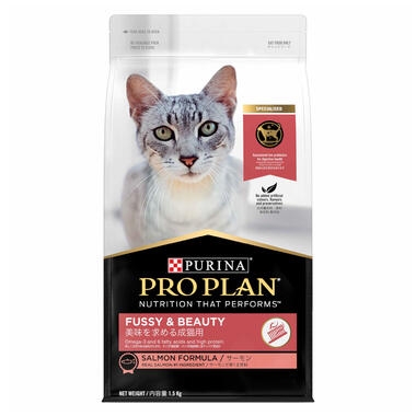 PRO PLAN Cat Makanan Kering Kucing Dewasa Fussy & Beauty Salmon 