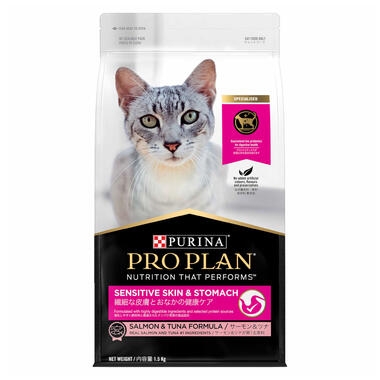 PRO PLAN Cat Makanan Kering Kucing Dewasa Sensitive Skin & Stomach Salmon Tuna 