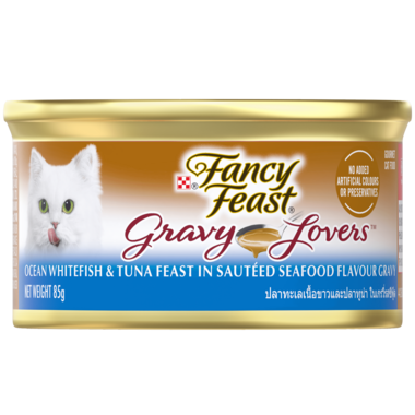 Fancy Feast – Gravy Lovers Ocean Whitefish & Tuna Feast in Sautèed Seafood Falvour Gravy